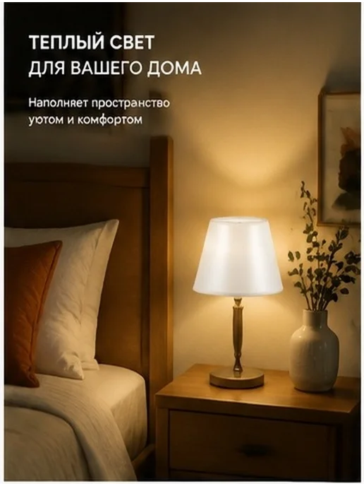 Абажур из ткани с зажимом, бежевый, для лампы, бежевый, фото 2