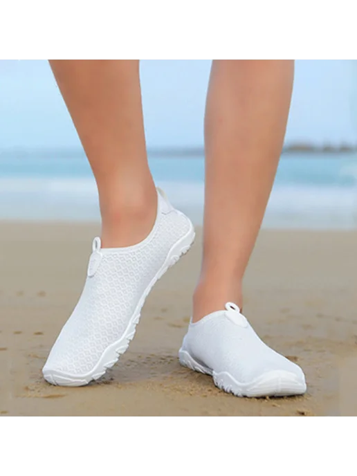 Дышащие акваобувь для воды и туризма, White 37, белый