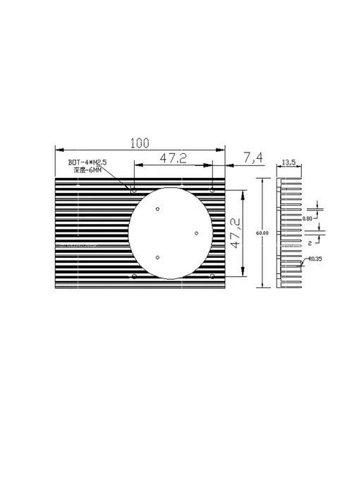 Нет бренда Вентилятор охлаждения 100x60x15мм, Black 5V 2-Wire, 100x60x15 мм, фото 4