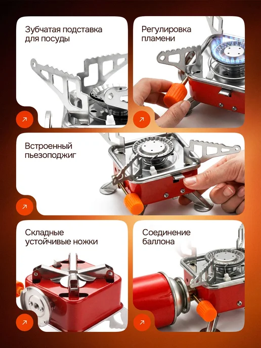 Плитка газовая туристическая, вариант, фото 6