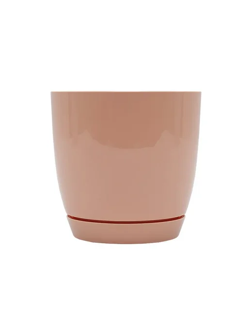 Горшок для цветов комнатных пластиковый, розовый, фото 5