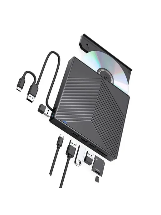 Нет бренда Внешний оптический привод FEDI-USB 3.0 Type-C 8-в-1, вариант, фото 3
