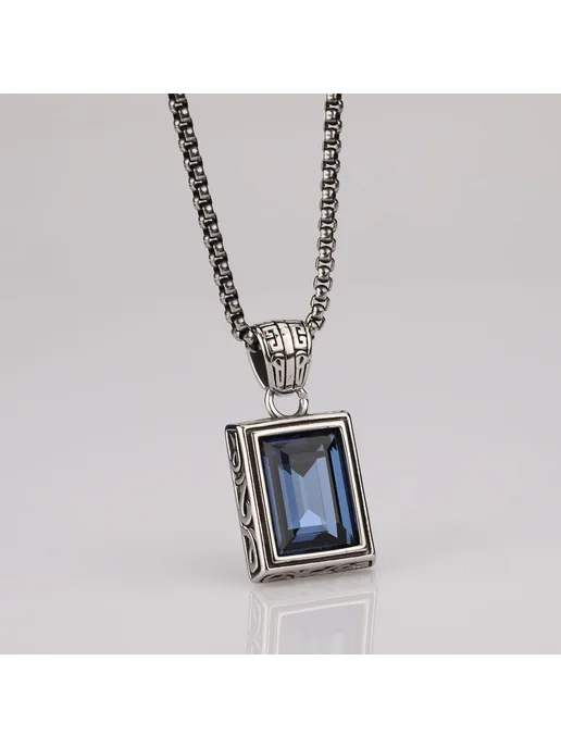 KEISHA LENA Кулон из нержавеющей стали 18 мм Blue Necklace, синий