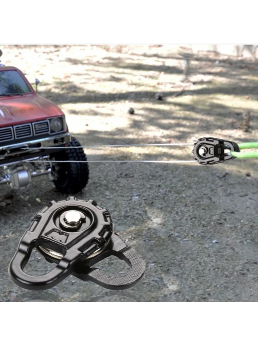 Черный трос для тащки и лебедки для RC Axial SCX10, черный, фото 3
