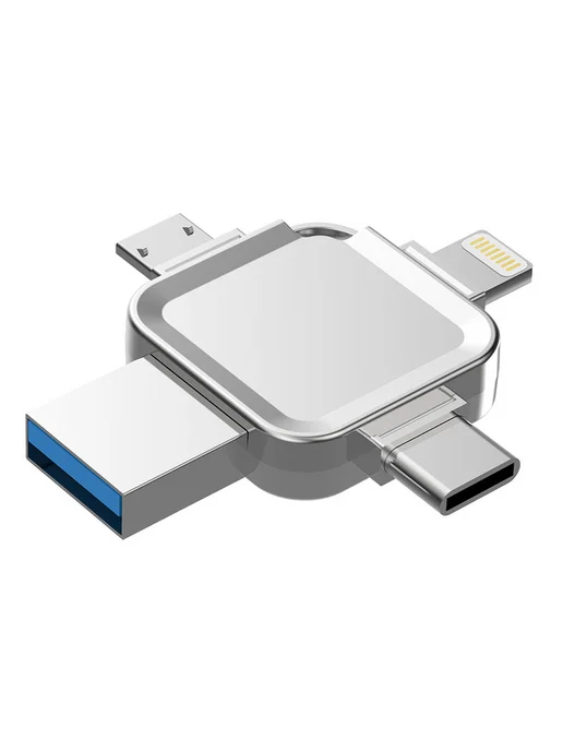 Флешка USB 2 ТБ, серебристая, 2 ТБ, фото 2