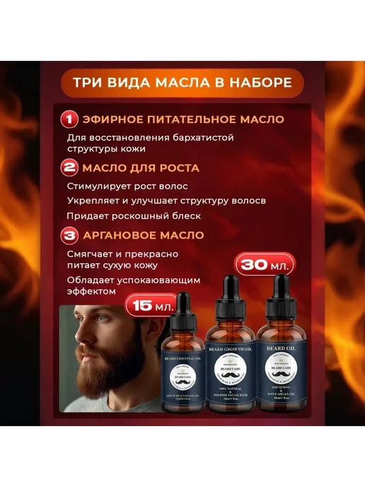 Набор для ухода за бородой для мужчин, 200 мл, 200 мл, фото 2