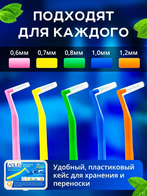 Межзубные ершики для зубов брекетов, розовый, размер 0,6 мм, розовый, фото 4