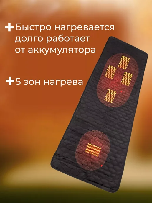 Вкладыш в спальный мешок с подогревом, черный, фото 3