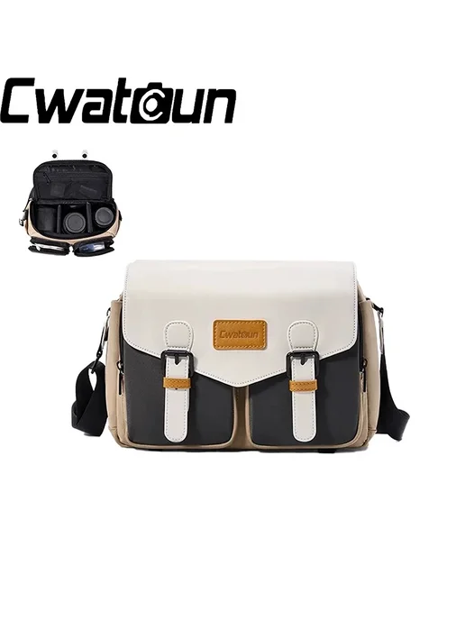 Нет бренда Сумка для фотоаппарата Cwatcun, Черный Off-white S, черный, фото 2
