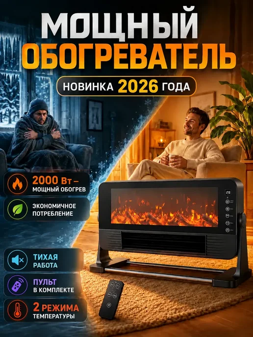 Конвектор электрический напольный с терморегулятором, черный, фото 2