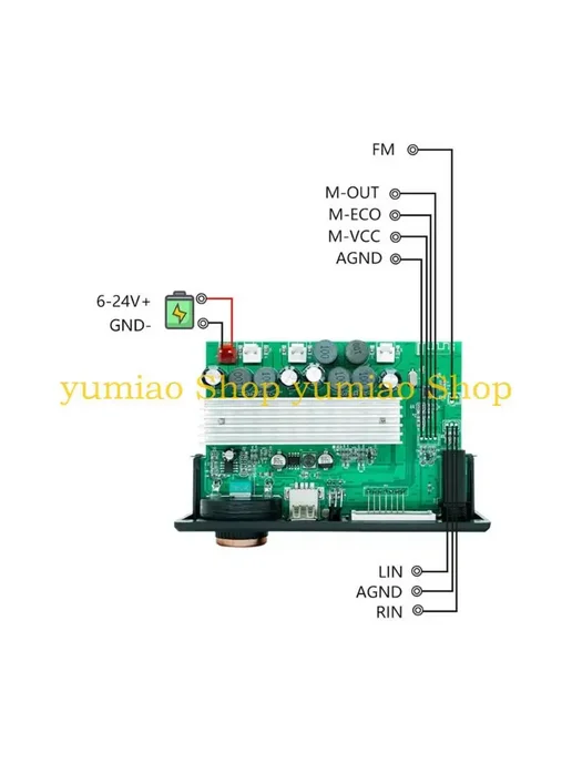 Нет бренда Усилитель 587B Bluetooth 2x50Вт 100Вт, 2x50, 50 Вт, фото 2