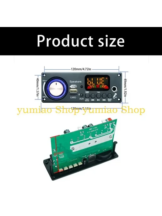 Нет бренда Усилитель 587B Bluetooth 2x50Вт 100Вт, 2x50, 50 Вт, фото 6