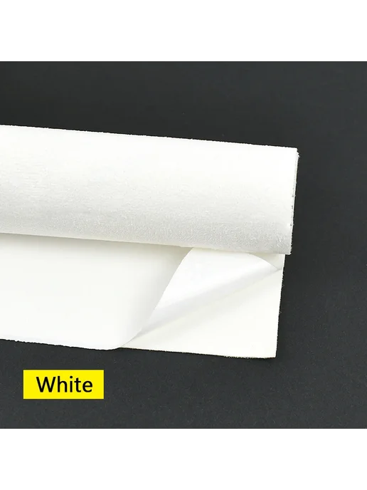 Самоклеящаяся замшевая ткань Meetee для авто White, белый