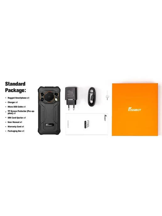 Смартфон UNIWA Fossibot F110l 10000 12/128 ГБ, красный, фото 7