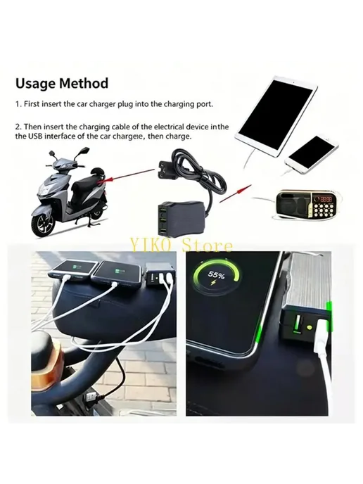 Нет бренда K32C Водонепроницаемое 3-портовое USB-зарядное устройство дл, вариант, фото 4