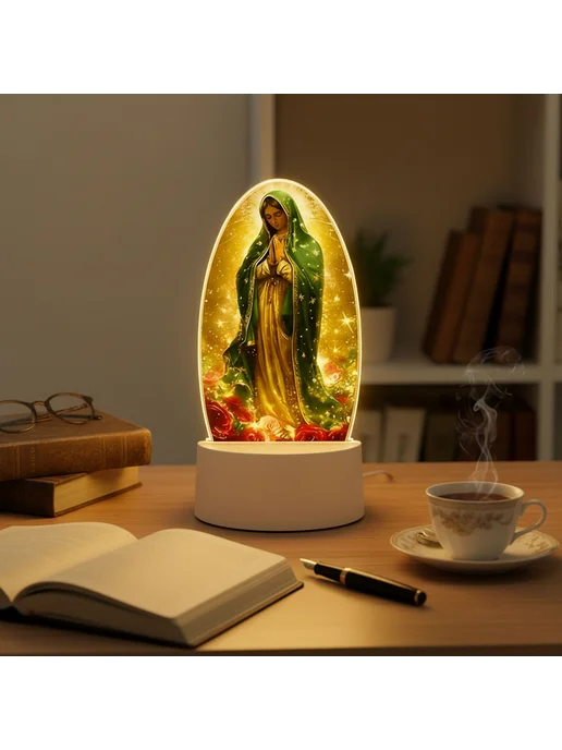 GUADALUPE Свеча с молитвой USB, подарок для мам и женщин, вариант, фото 2