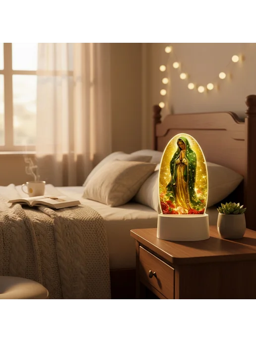 GUADALUPE Свеча с молитвой USB, подарок для мам и женщин, вариант, фото 3