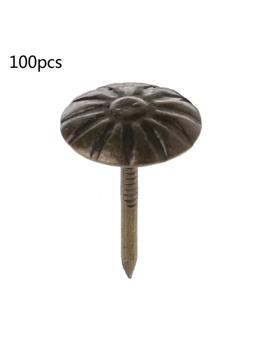 Гвозди мебельные антик 11мм, зеленые 100 шт, 100 шт
