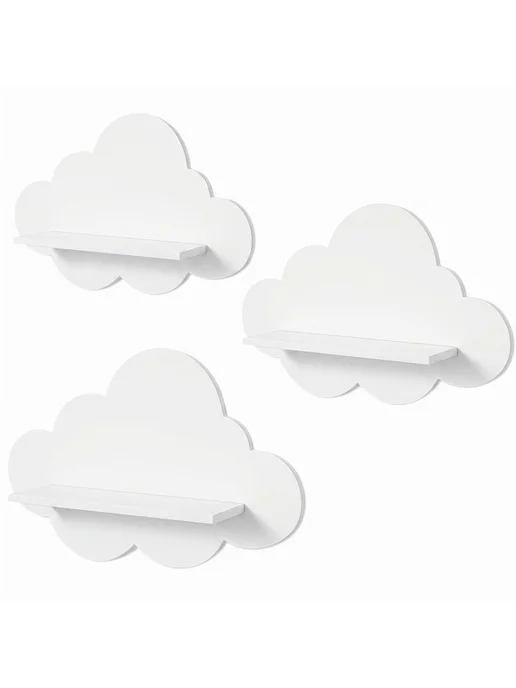 3 шт. полки Wolke для Kinder, облачные полки, белые, спальня, 3 шт, фото 2