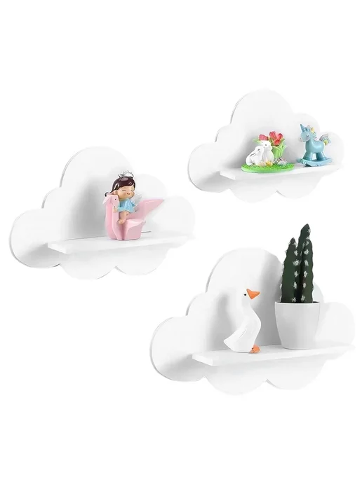 3 шт. полки Wolke для Kinder, облачные полки, белые, спальня, 3 шт, фото 7
