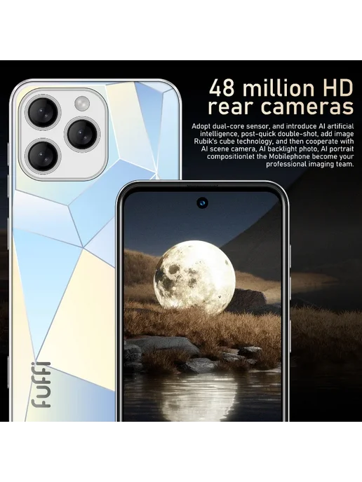 Смартфон fuffi Vision I16 Pro 8/128 ГБ, синий, фото 3