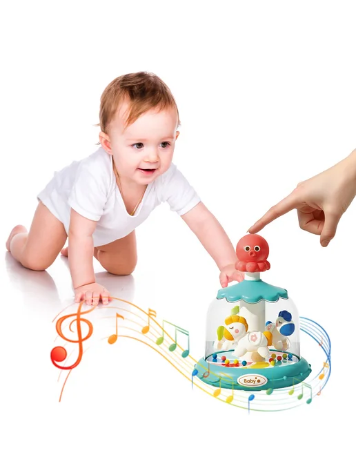 Карусель-игрушка для малышей 0-1 лет, сенсорная развивашка, вариант, фото 2
