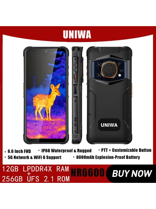 Смартфон UNIWA Nr6600 12/512 ГБ, черный, фото 2