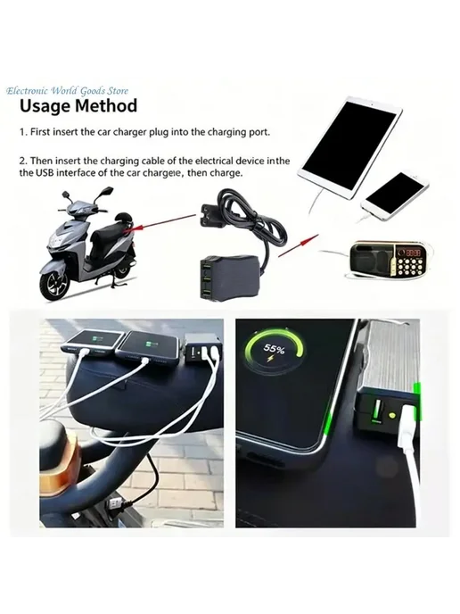 Нет бренда Универсальное USB-зарядное устройство A3PD от 12 В до 120 В, вариант, фото 4