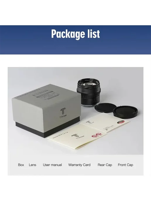 Lapgood TTArtisan 50mm F1.2 Black 4 3 Объектив, 1,2 л