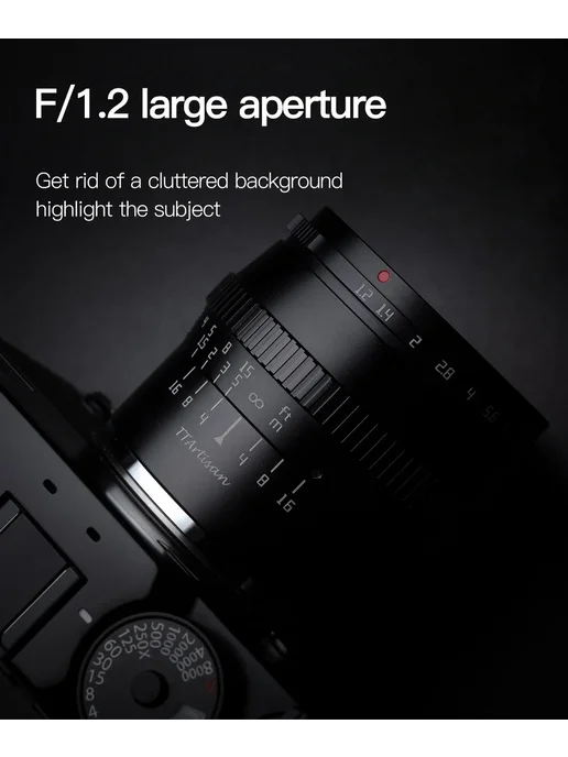 Lapgood TTArtisan 50mm F1.2 Black 4 3 Объектив, 1,2 л, фото 3