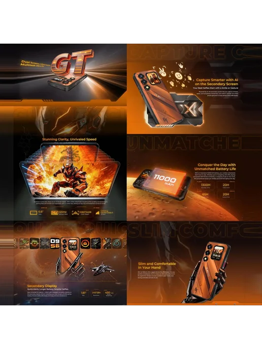 Смартфон OUKITEL Wp66 12/512 ГБ, оранжевый, фото 4