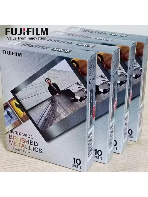 FUJIFILM Фотобумага Instax Wide BRUSHED черно-белая 10-50 ли, черный, фото 3