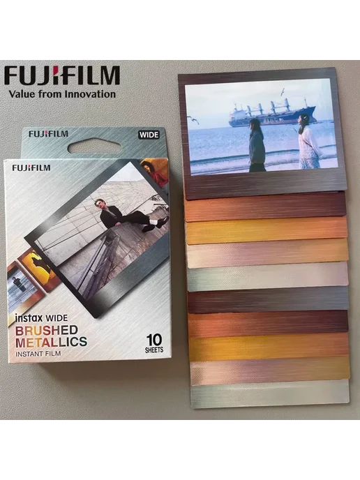 FUJIFILM Фотобумага Instax Wide BRUSHED черно-белая 10-50 ли, черный, фото 7