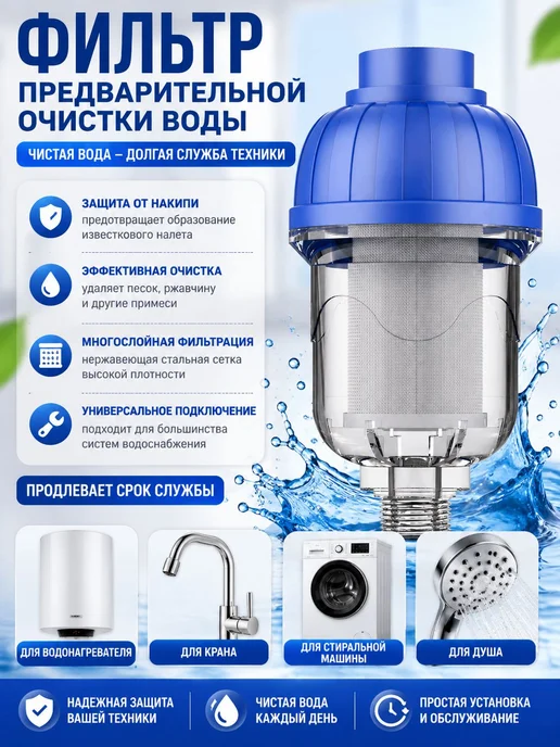 Фильтры для воды, предназначенные для водонагревателей и с и, вариант