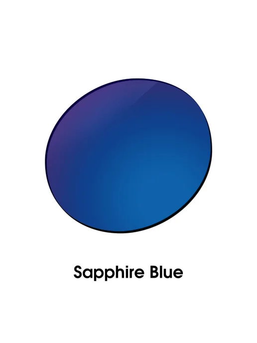 OOWLIT Линзы Ray Ban Meta Sapphire Blue Mirror -6.50~-8.50, синий