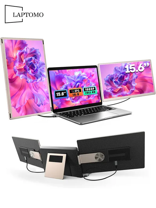 LAPTOMO Портативный монитор S6 15.6" FHD IPS для ноутбука, вариант