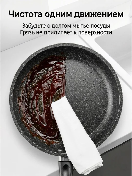 Сковорода для оладий 24 см,1 шт,антипригарное покрытие, 1 шт, фото 7