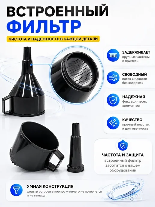 LEES Воронка пластиковая техническая для канистры бензобака, вариант, фото 3