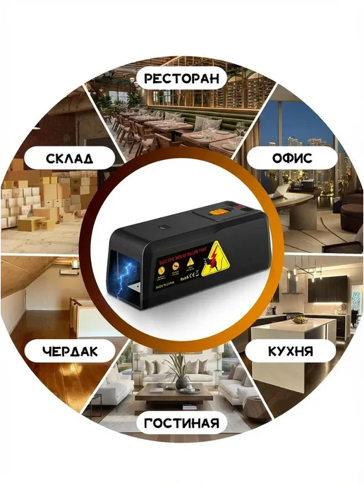 Sonivo Крысоловка электронная для дома,Гуманная Мышеловка, черный, фото 6