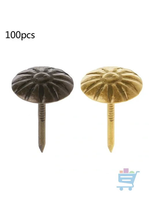 Гвозди мебельные антик 11мм, зеленые 100 шт, 100 шт, фото 8