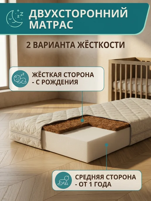 WellKid Матрас 120х60 для новорожденных в кроватку, 120x60, фото 5