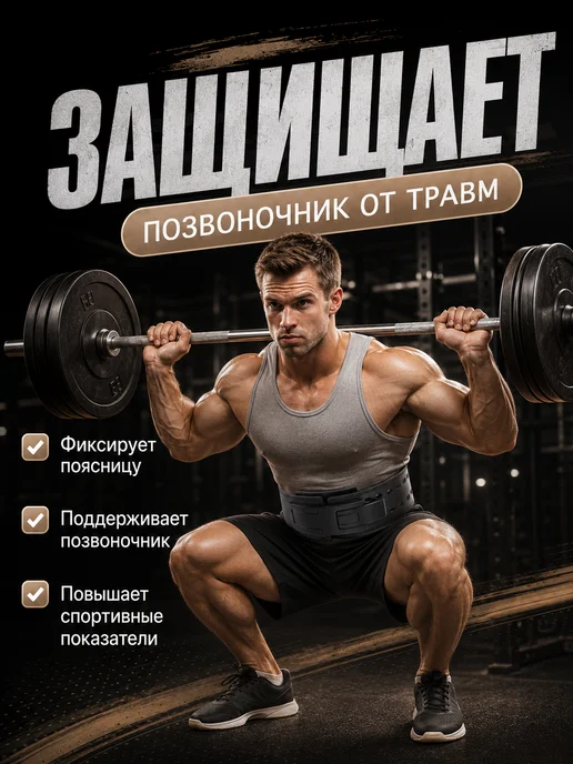 VOLKRA7 Пояс с карабином для пауэрлифтинга, S, черный, фото 4