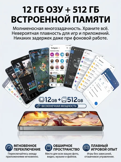 Смартфон sansung I17 Pro Max 16/512 ГБ, белый, фото 3