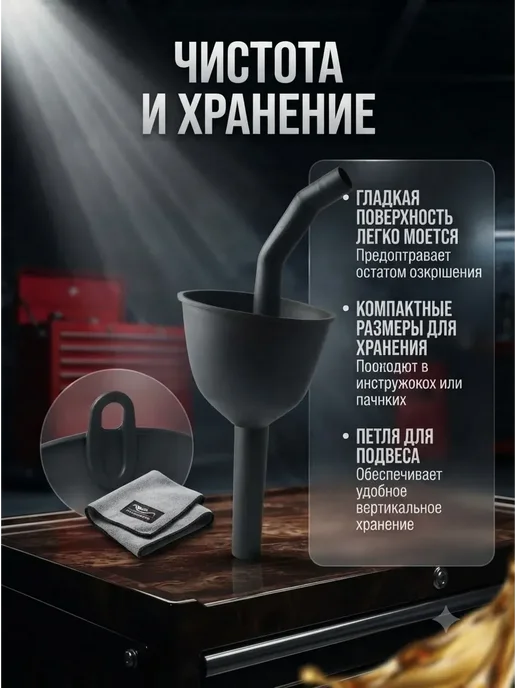 AndBall Лейка для заливки масла в двигатель с фильтром, вариант, фото 4