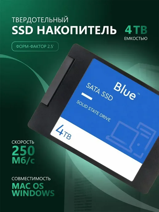 Накопитель твердотельный SSD для ПК 1 ТБ, 4 ТБ, фото 2