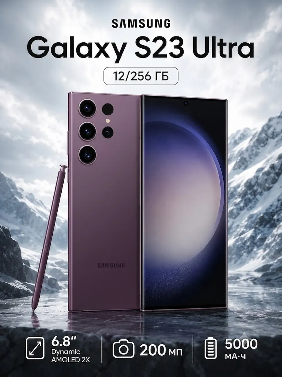 Samsung Galaxy S23 Ultra 12 256 GB Лиловый