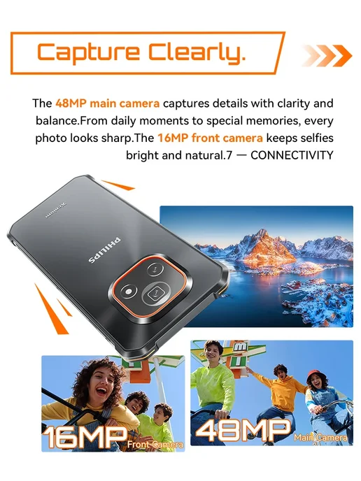 Смартфон Philips S8306 6/128 ГБ, оранжевый, фото 7