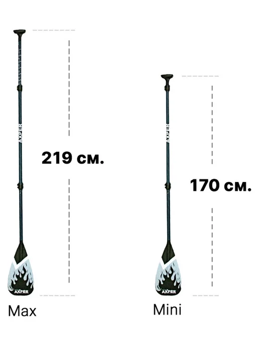 AXPER Весло для SUP PRO Fiberglass Nylon, черный, фото 2