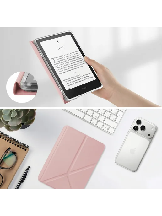 MobilkaSpb.ru Чехол для Amazon Kindle Paperwhite 12 Gen (7", 2024), розовый, фото 5