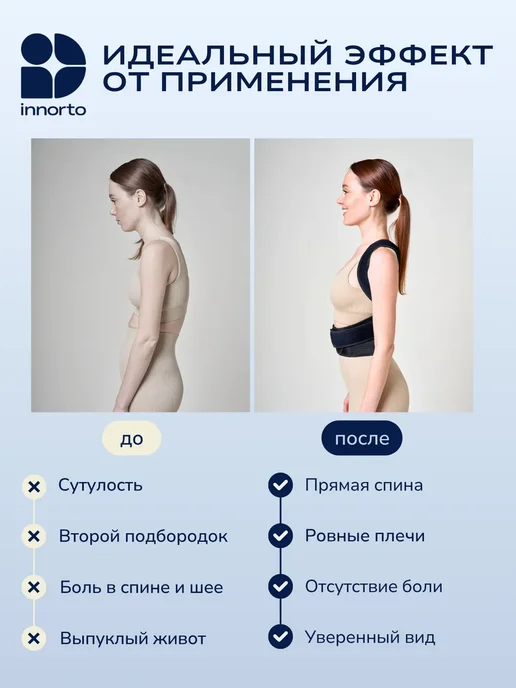 Ортопедический корректор осанки для спины, черный, фото 4